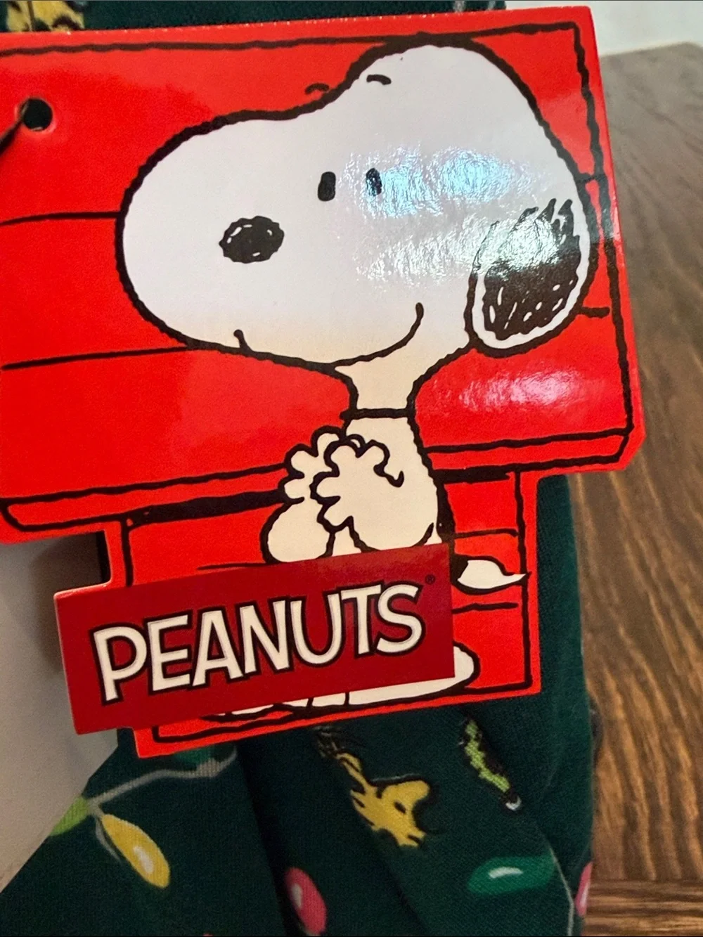 Peanuts Women's Dark Green Snoopy Holiday Pajama Set
